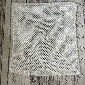 Crocheted Square Baby Blanket - White